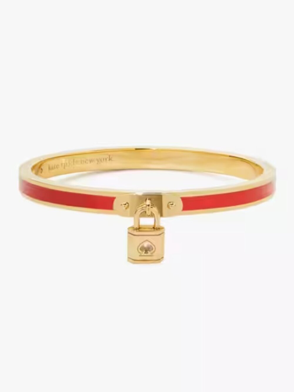 Kate Spade Lock & Spade Charm Bracelet in Red and Gold